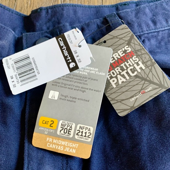 NWT Carhartt FR Midweight Canvas Jean (38 X 32) - Picture 5 of 7